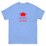 I'm with stupid (Red Print) T-Shirt